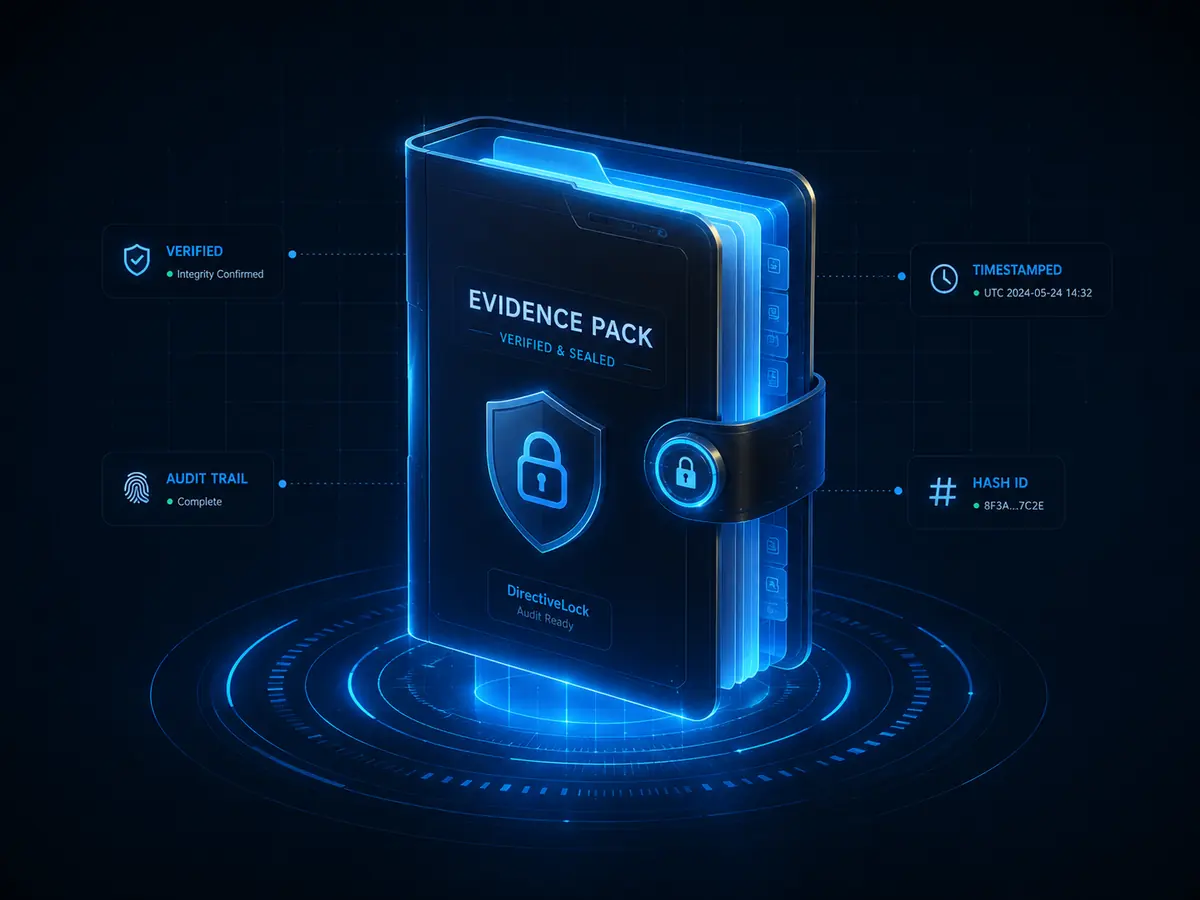 DirectiveLock evidence vault visual
